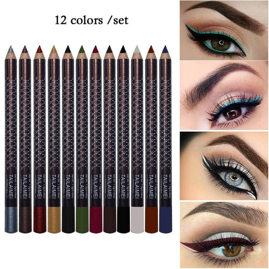 12 eyeliner pencil set